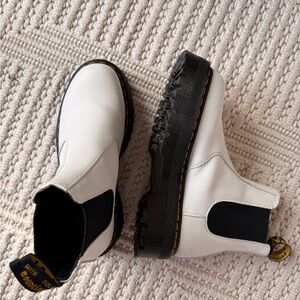 Dr. Martens White Leather Boots